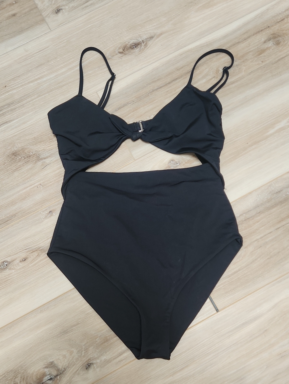 Mara Hoffman Black Cutout One-Piece Swimsuit